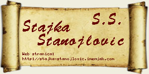 Stajka Stanojlović vizit kartica